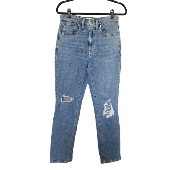 Madewell Roadtripper Boyjean Slim Leg Cadell Wash Ripped Edition Boho Size 27 - Picture 4 of 12